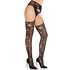 Net Stockings with Attached Garter Belt - Black O/S